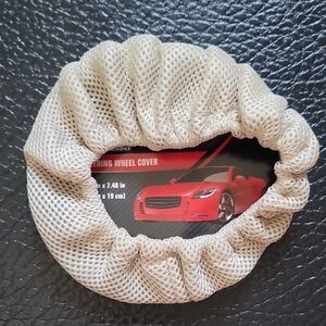 Driver's Choice Beige Mesh Steering Wheel Cover